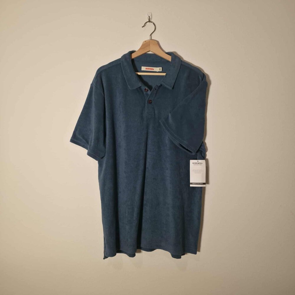 Men's Terry Polo - Federal Blue